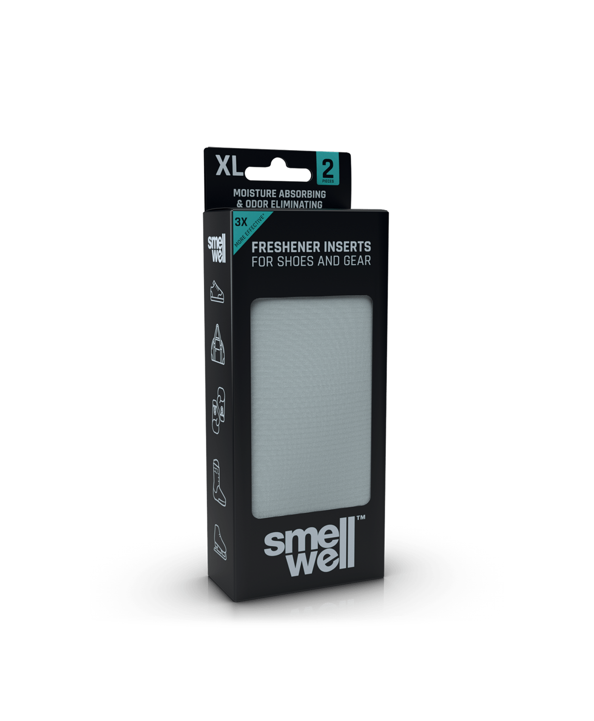 A package of SmellWell Active XL - Silver Grey from an angle